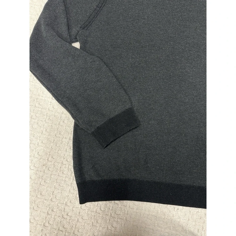 Tommy Bahama Reversible‎ Quarter Zip Sweater XL Gray 100% Pima Cotton Pullover